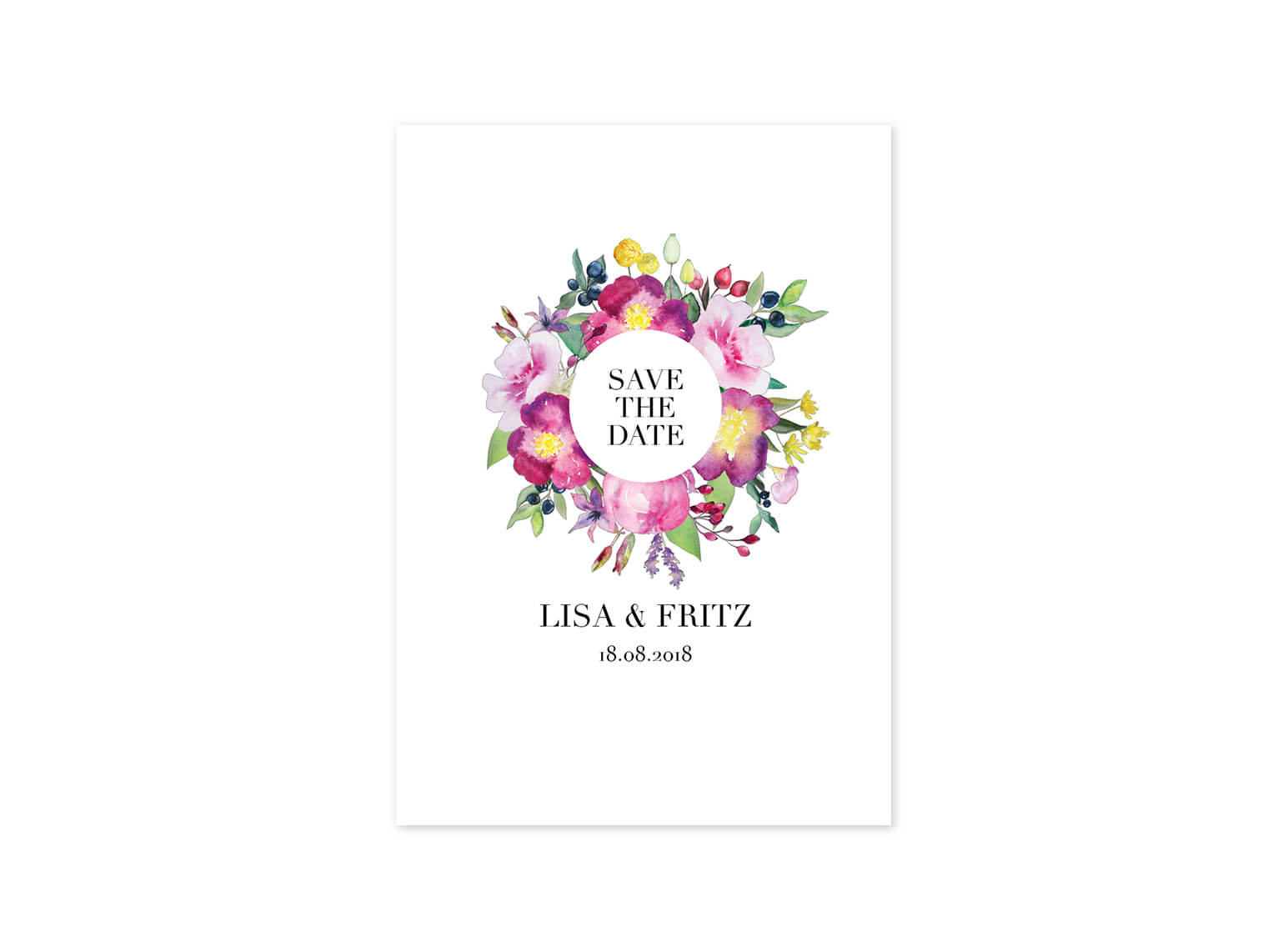 Save The Date karte | Hochzeit | Papeterie | Einladung | Aquarell Blumen
